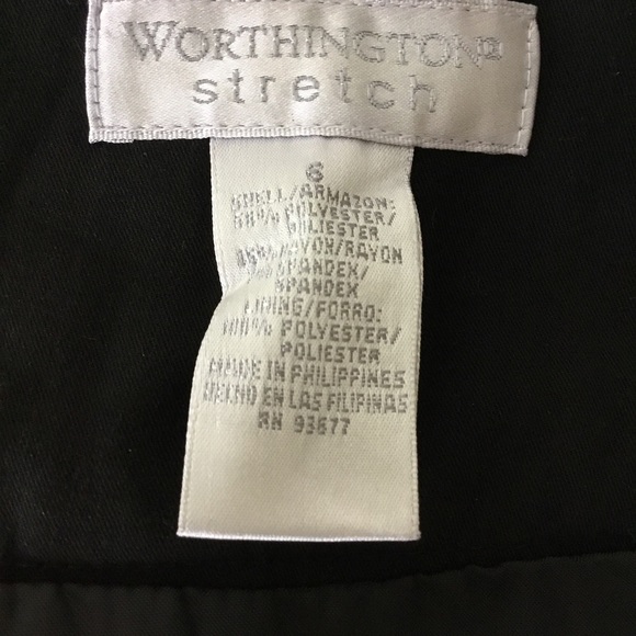 Worthington Women’s Skirt Size 6 Vintage Stretch Black Below Knee… - Picture 11 of 12